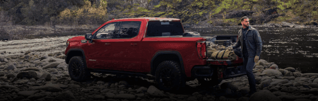 GMC truck in an outdoor setting highlighting work-ready capability