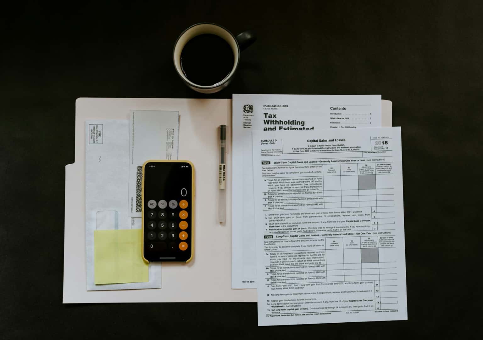 Filing taxes, tax paperwork