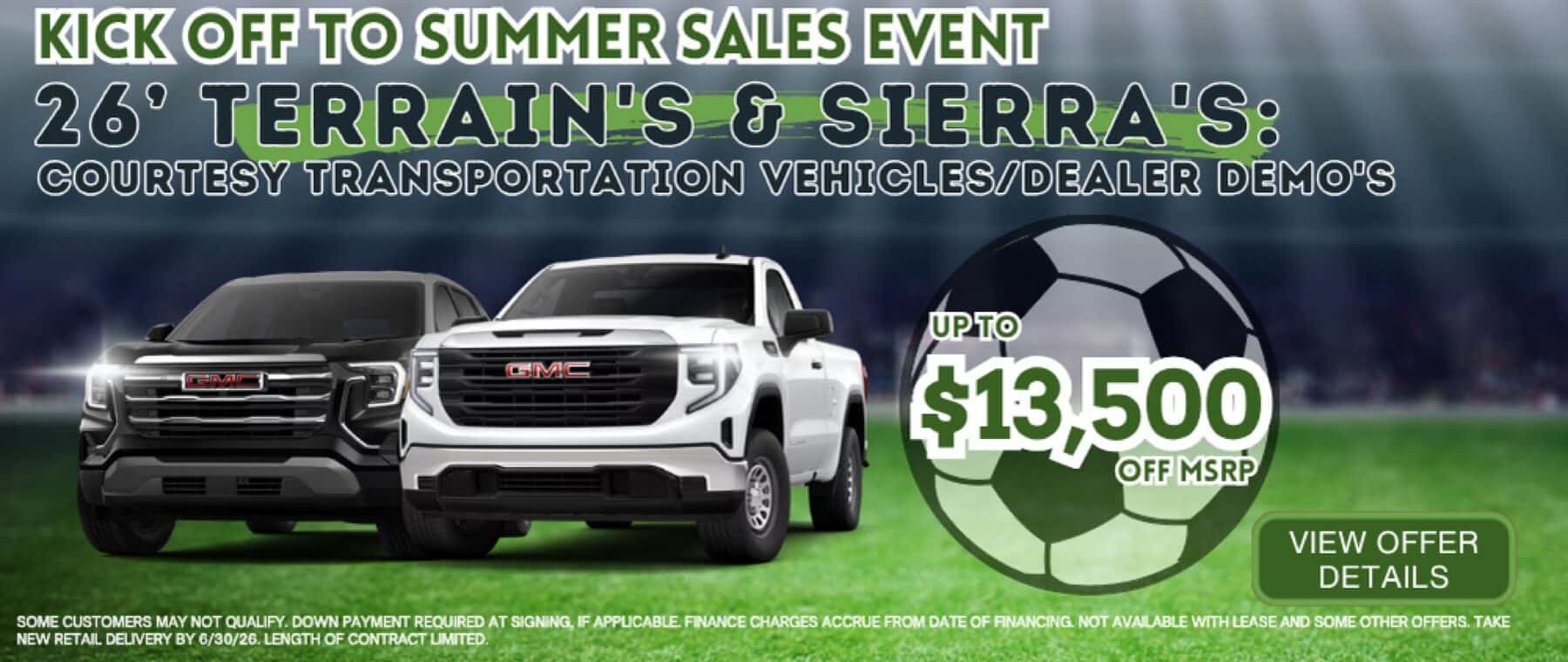 2026 Terrain's & Sierra's Courtesy Transportation Vehicles