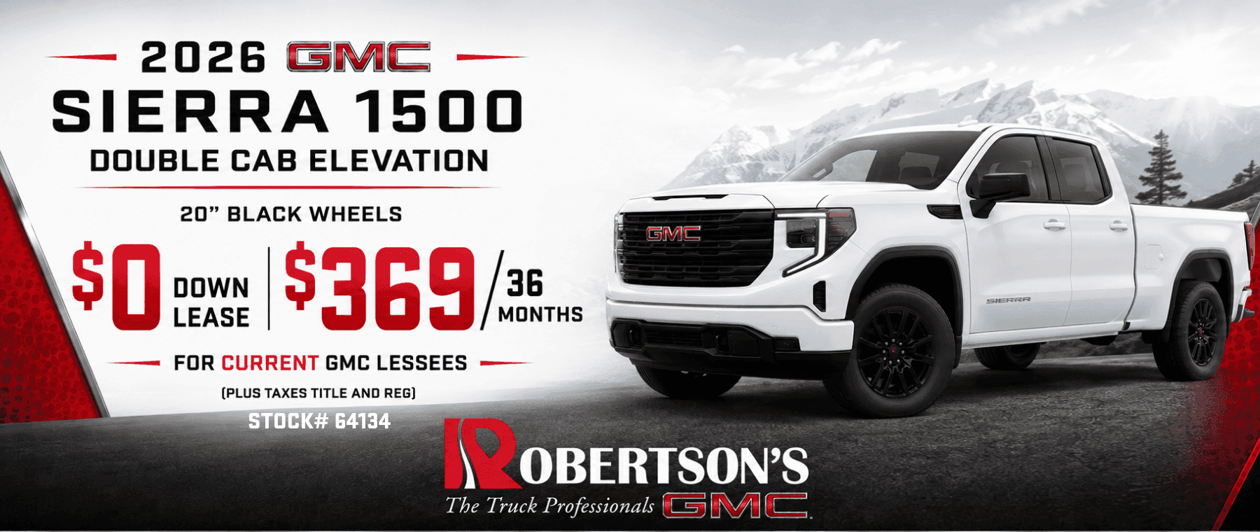 robertsons GMC sierra 1500 lease offer CAPE COD