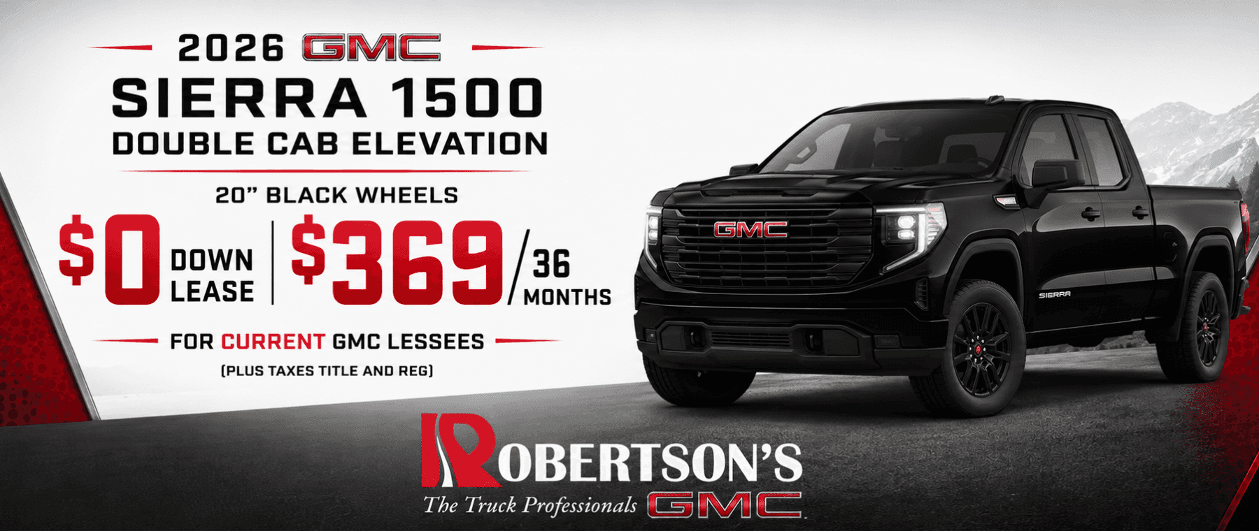 robertsons GMC sierra 1500 lease offer CAPE COD