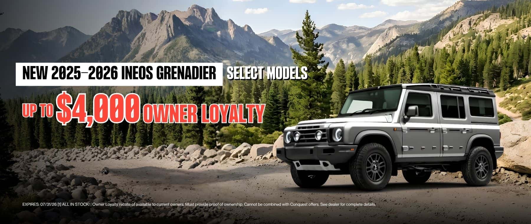 2025-2026 INEOS Grenadier Select Models Owner Loyalty at Roseville INEOS Grenadier
