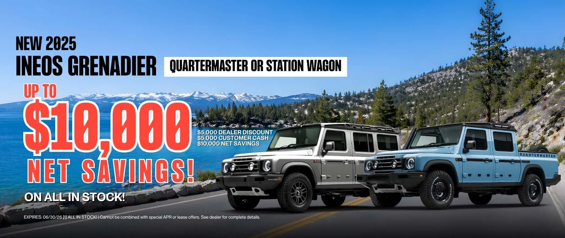 INEOS GRENADIER Quartermaster or Station Wagon Net Savings