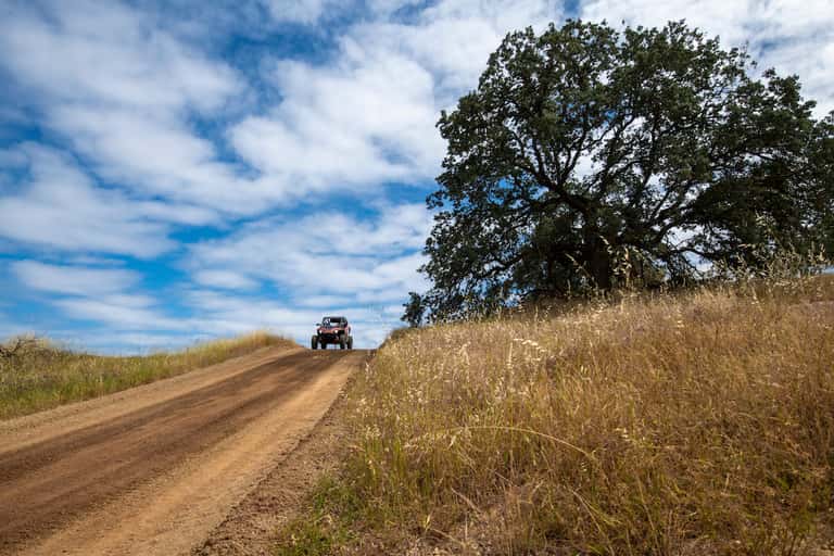 4x4 vehicle on a dirt trail at Prairie City SVRA