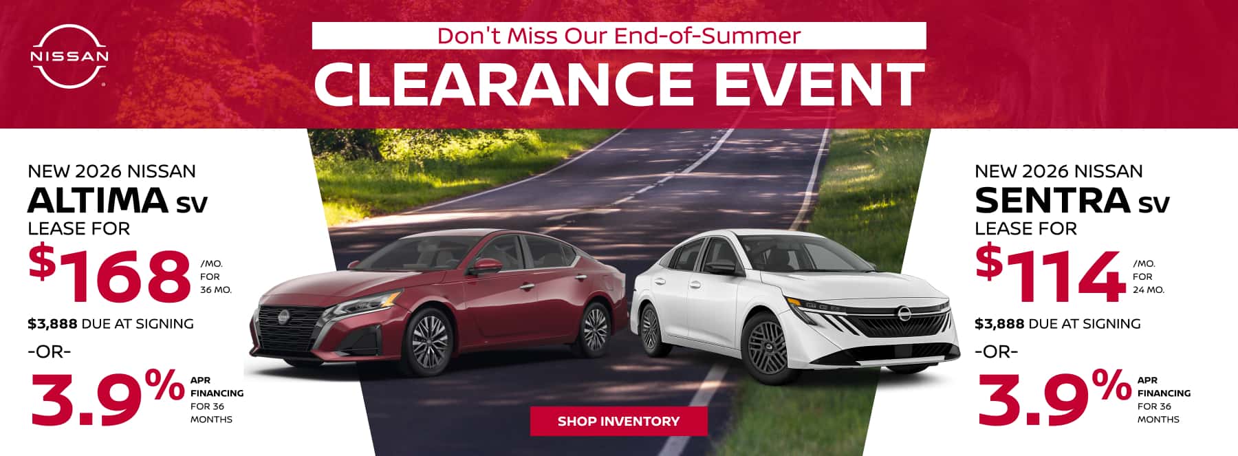 NEW 2026 NISSAN SENTRA AND NEW 2026 NISSAN ALTIMA