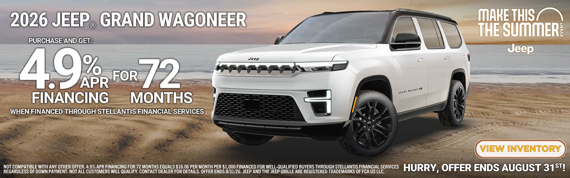 2026 Jeep Grand Wagoneer - 4.9% APR Financing for 72 months