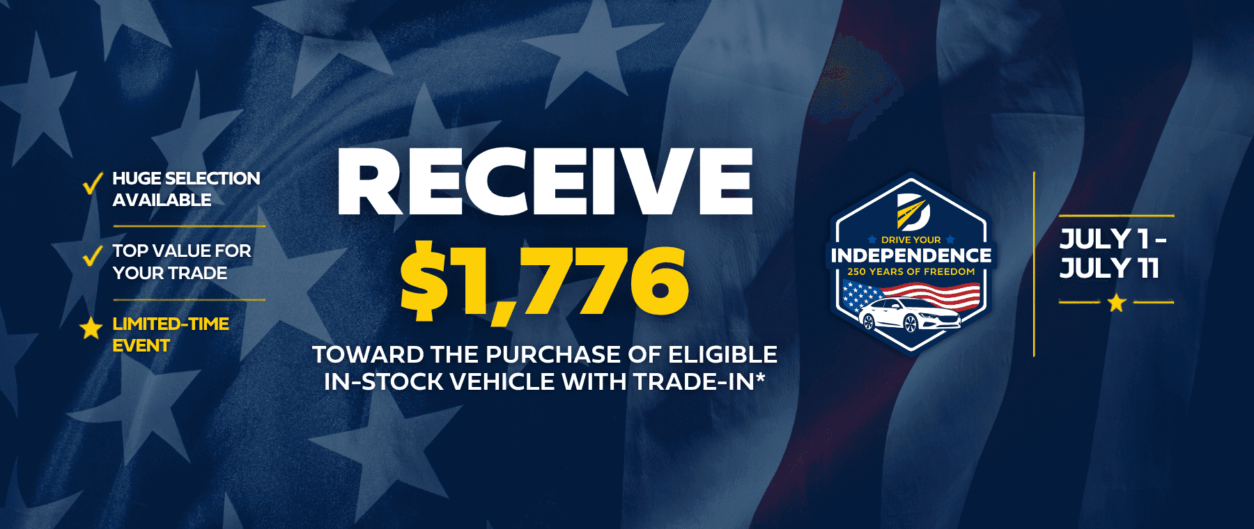 Drive your Independence - Trade in 1776
