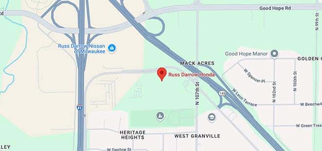 Russ Darrow Honda map