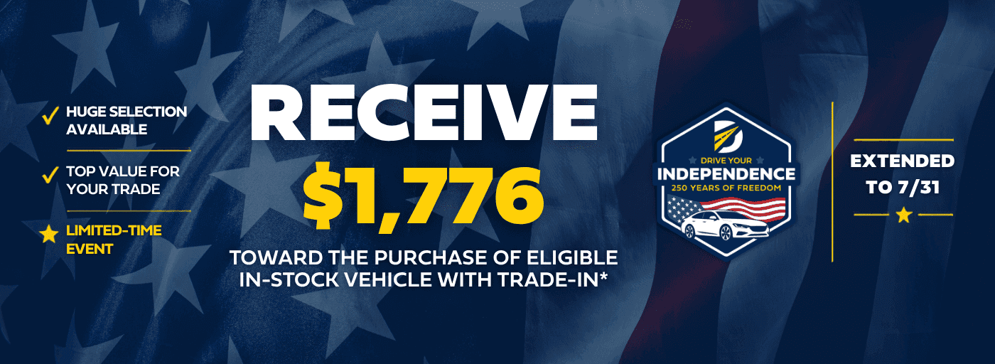 Drive your Independence - Trade in 1776 offer