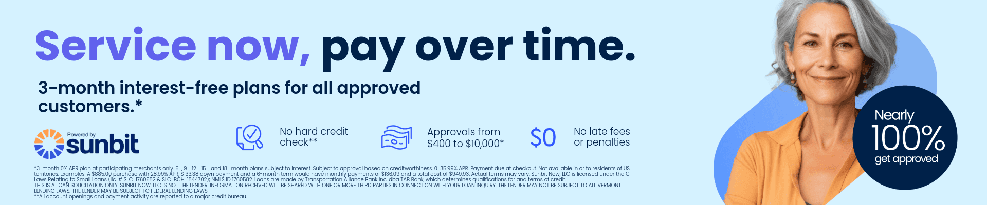 service now and pay over time