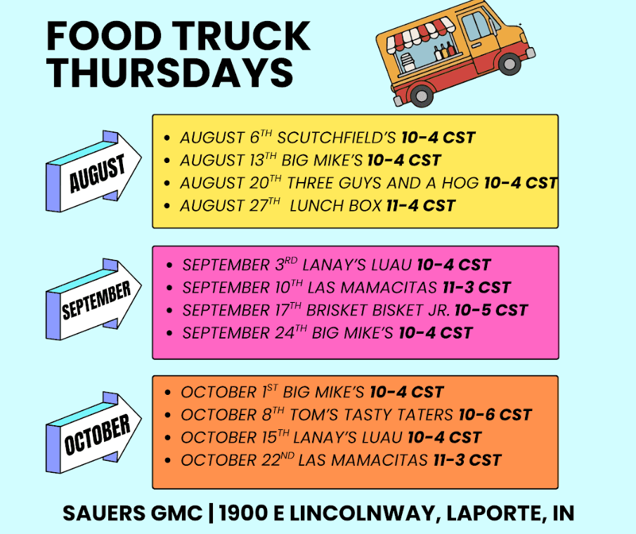 food truck thursdays list