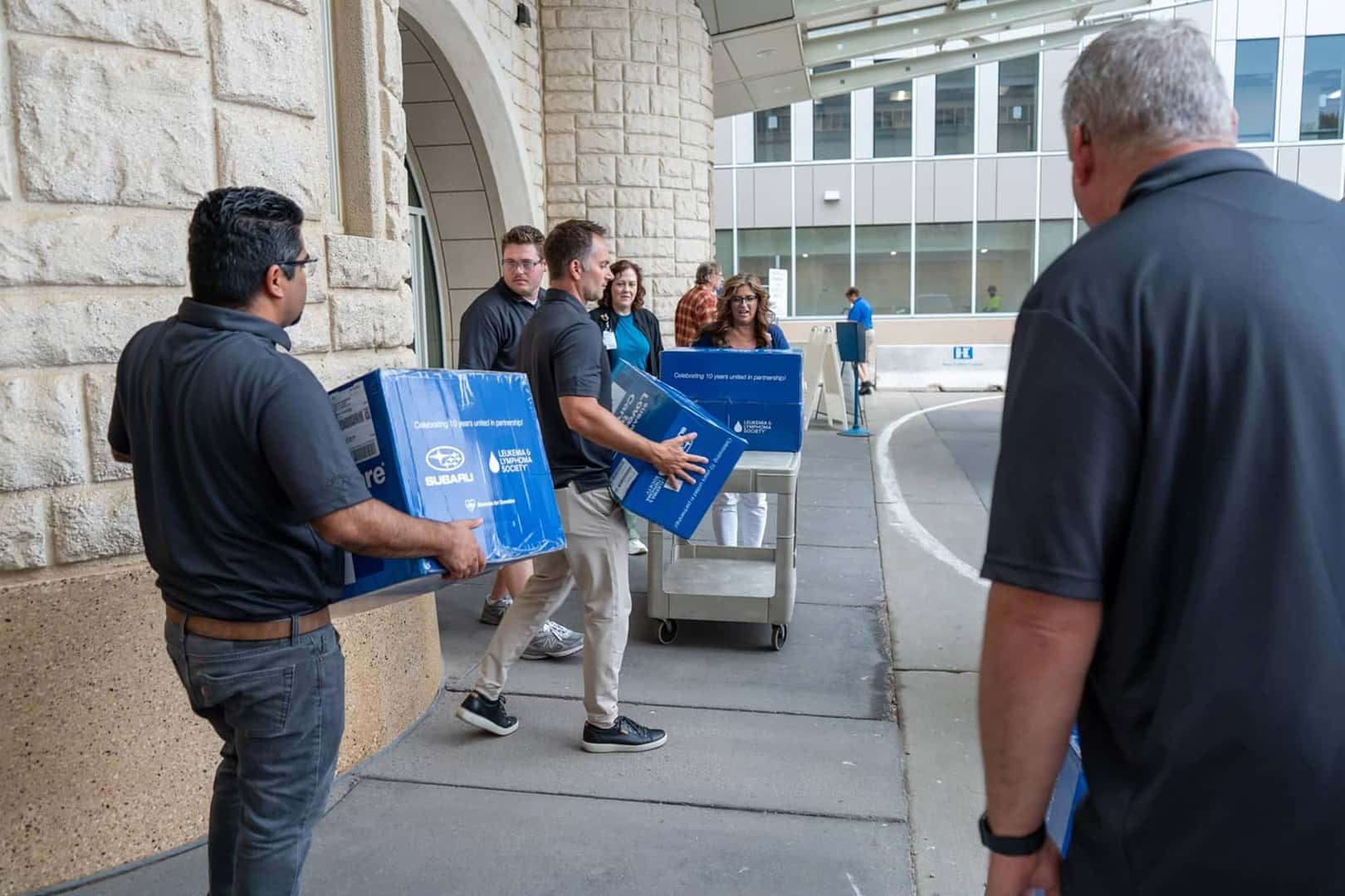 carrying boxes