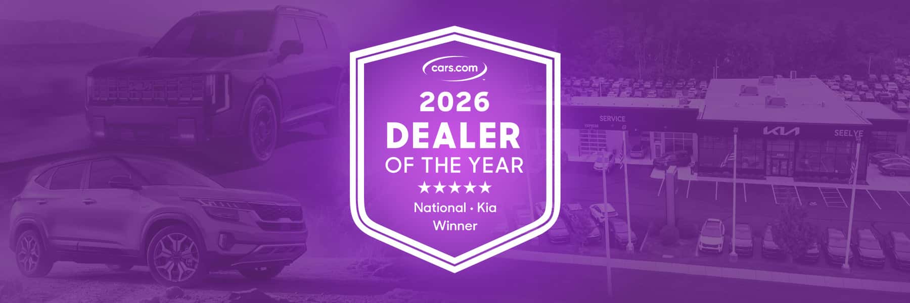 Cars.Com 2026 Kia Dealer of the Year National Banner