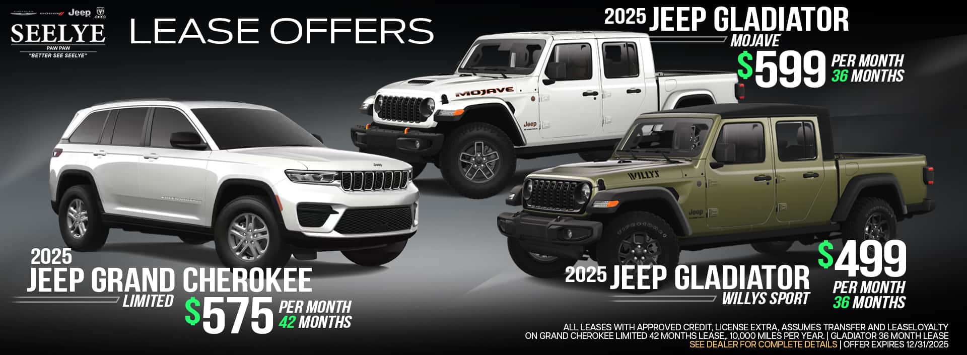 New Vehicle Monthly Specials | Seelye of Paw Paw