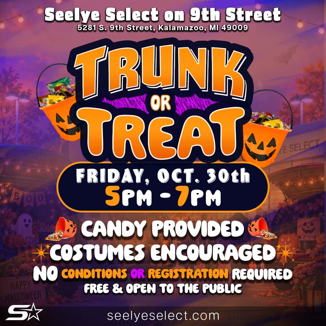 Trunk or Treat Seelye Select October 30th 5pm to 7pm