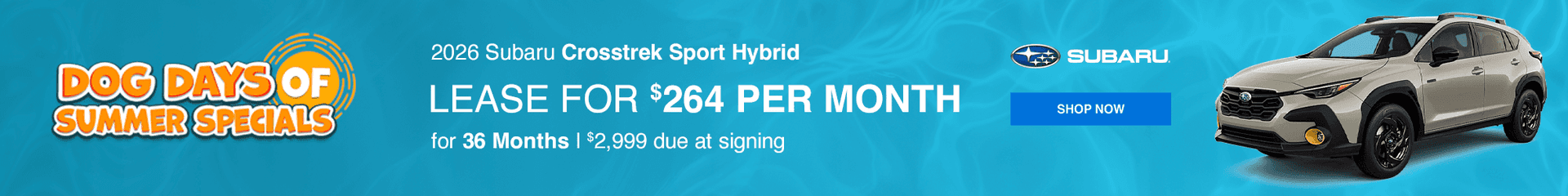 Crosstrek-Desktop-Slider $2999 down - $264 per month