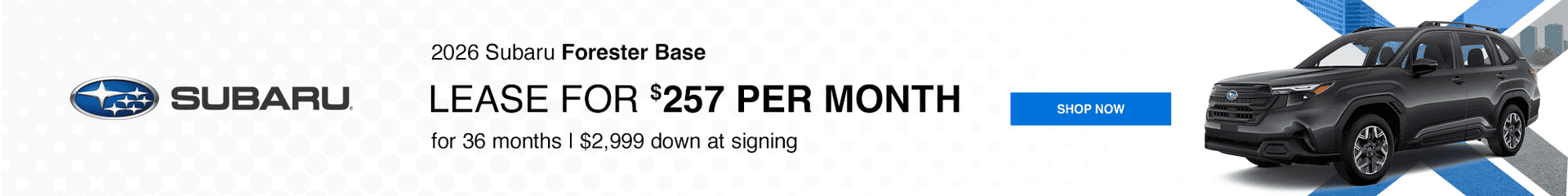 2026 Subaru Forester Base $2999 down - $257 per month
