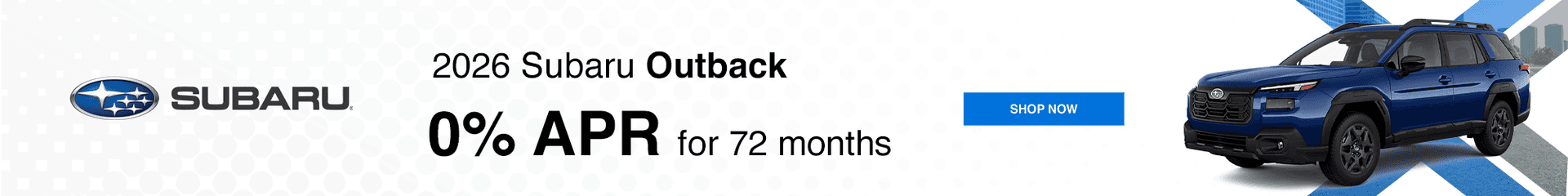 2026 Subaru Outback 0% APR for 72 months