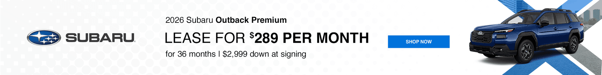 2026 Subaru Outback Premium $2999 down – $289 per month