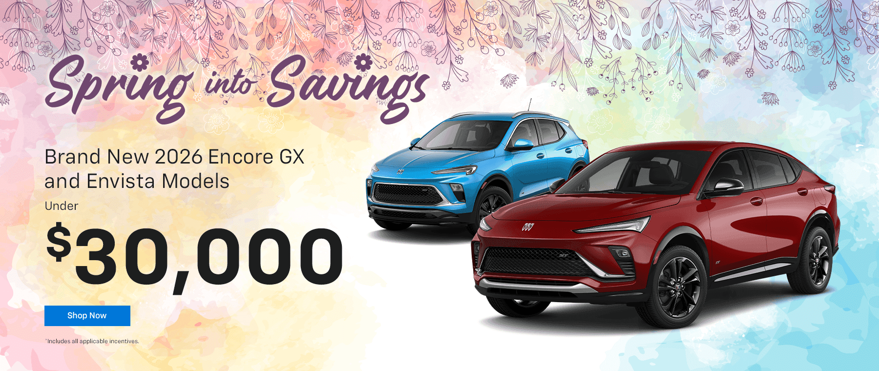 Brand New 2026 Encore GX and Envista Models