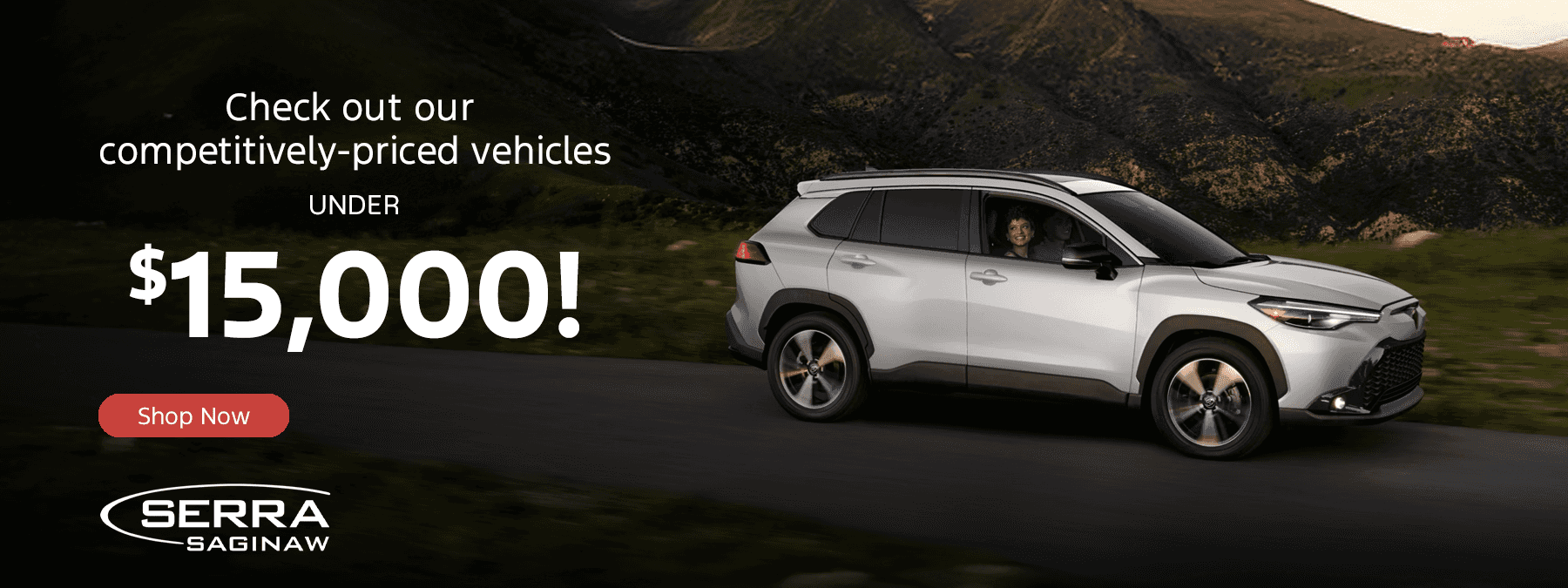 Check out our competitively-priced vehicles under $15,000!