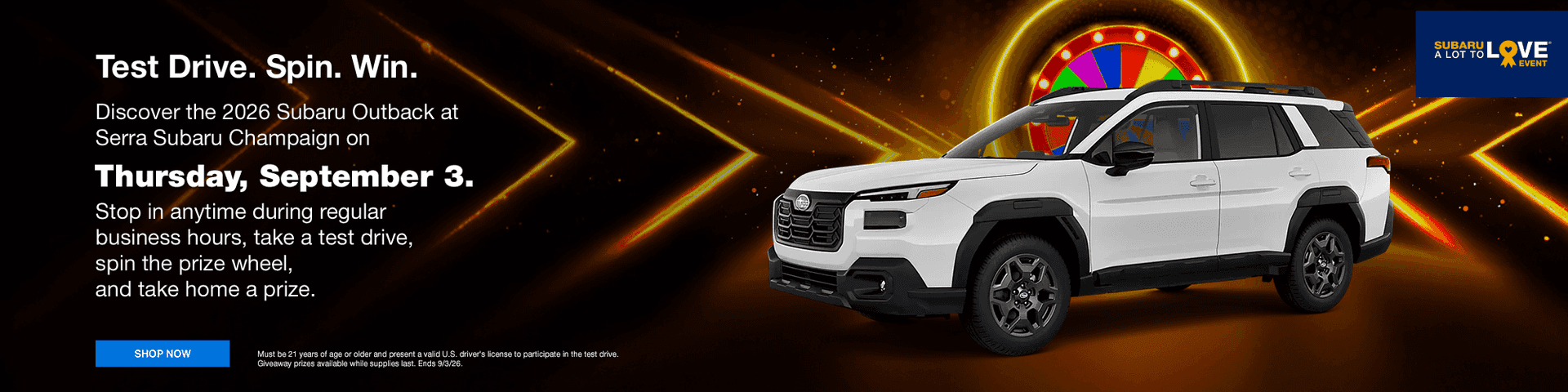 Test Drive. Spin. Win.