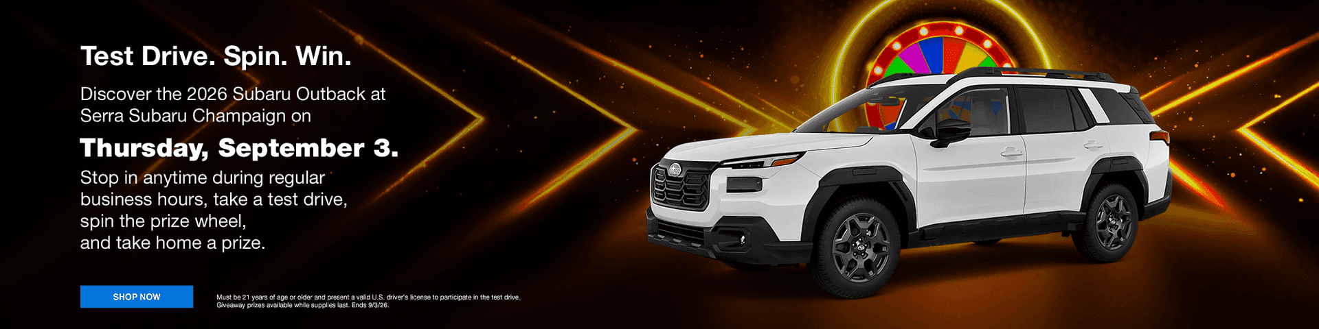 Test Drive. Spin. Win.