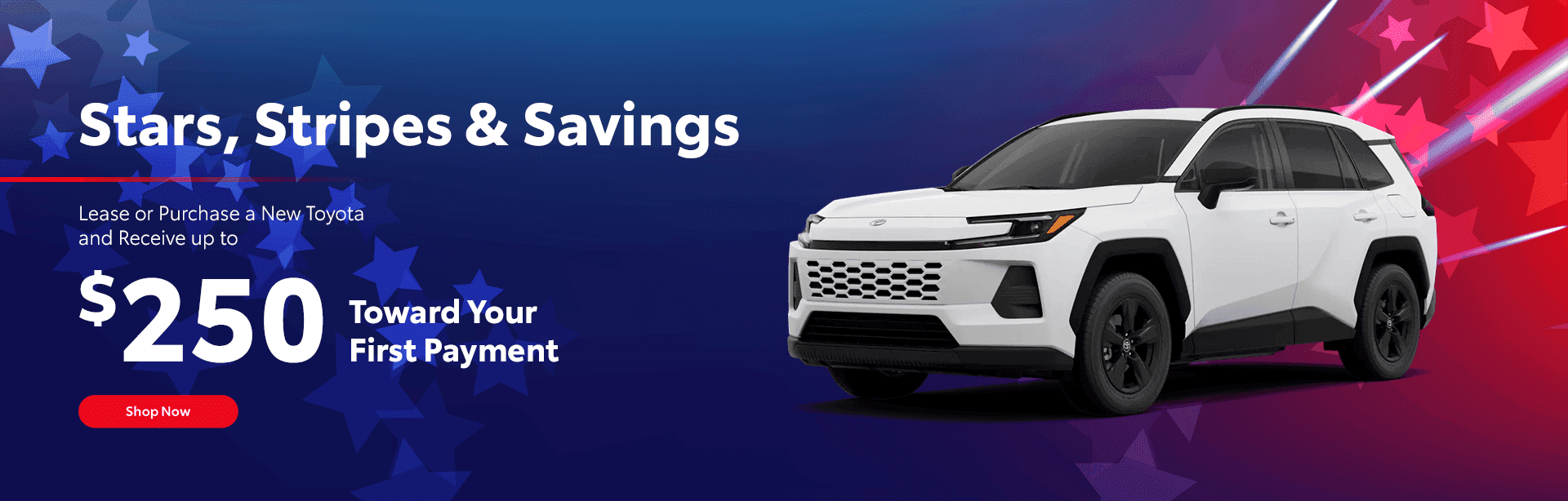 Lease or Purchase a New Toyota and Receive up to $250 Toward Your First Payment