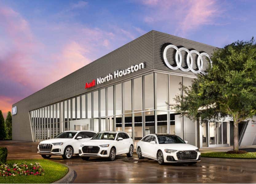 Audi North Houston Dealership Exterior Card