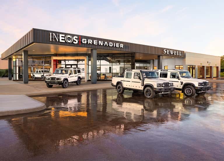 Sewell INEOS Grenadier Dealership Exterior Card
