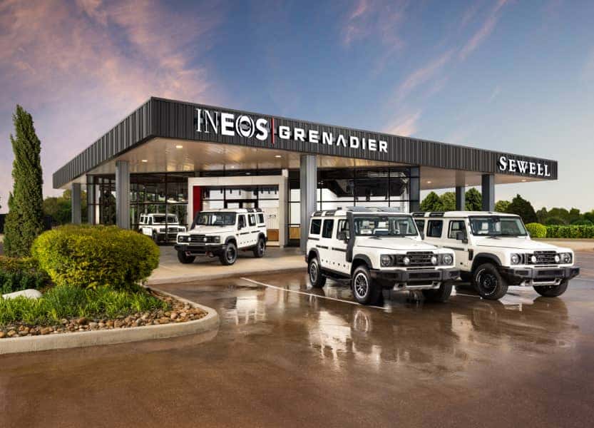 Sewell INEOS Grenadier Dealership Exterior Card