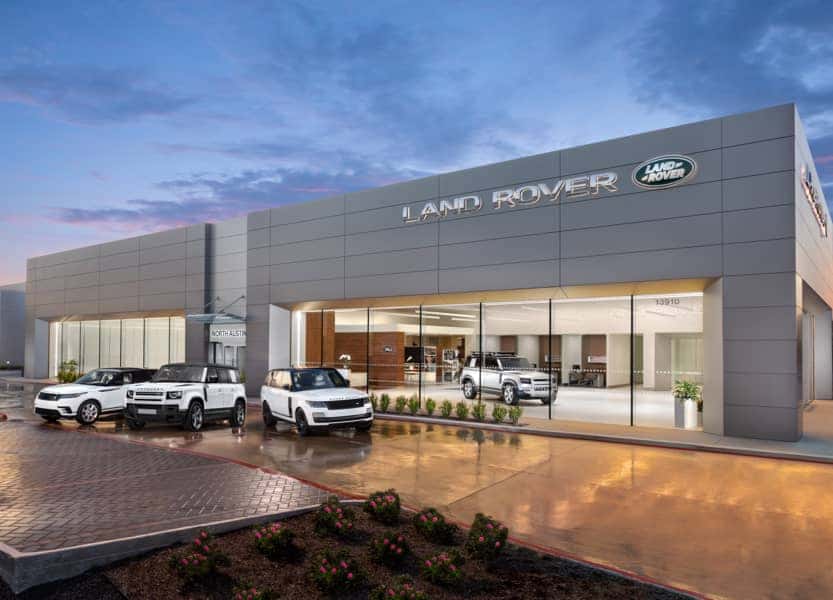 Sewell Land Rover North Austin Dealership Exterior Card