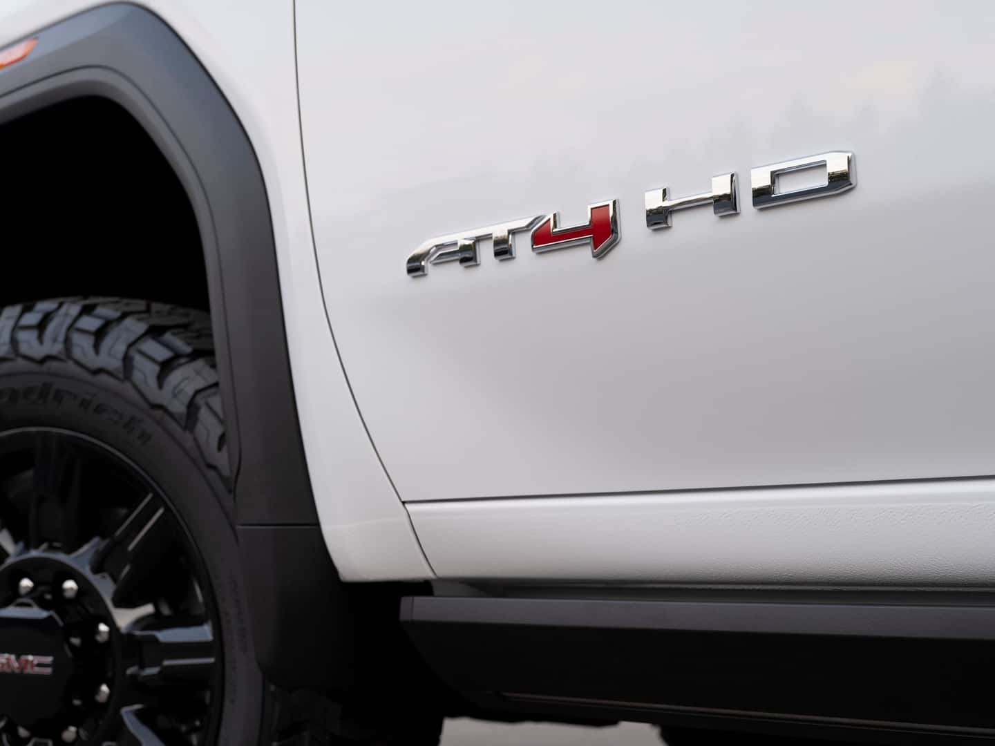 The Stunning AT4 Trim Badge Of The Luxurious 2024 GMC Sierra