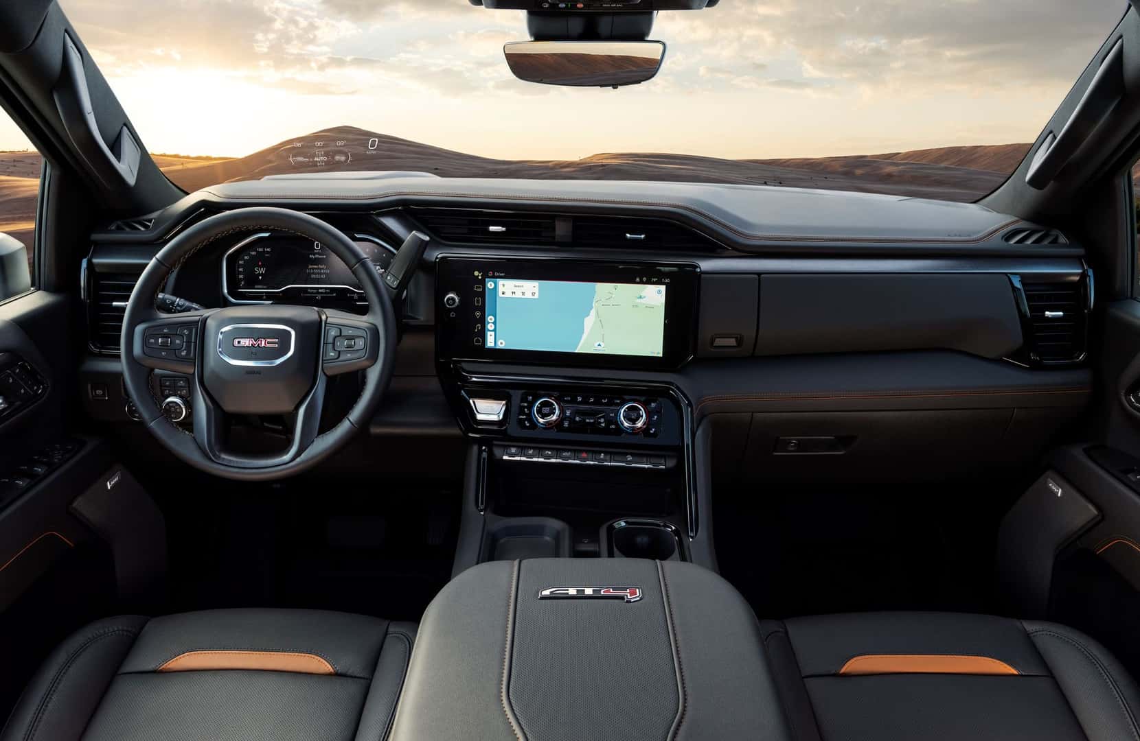 The Impressive And Expansive 12.4-Inch Digital Instrument Cluster Of The High-Performance 2024 GMC Sierra 2500HD AT4