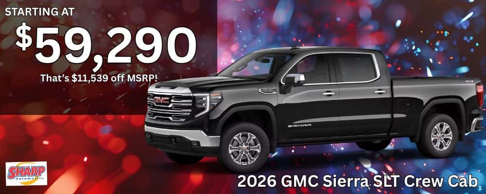 New 2026 GMC Sierra SLT Crew Cab