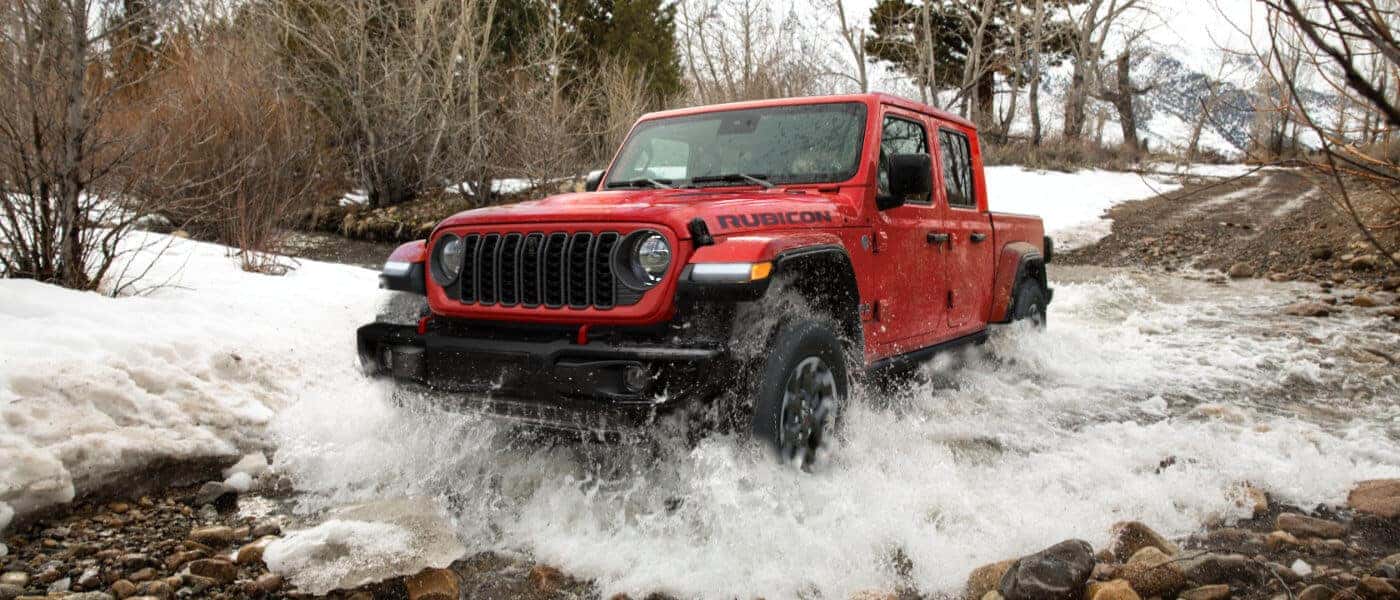 2024 Jeep Gladiator Exterior Driving Thru Stream