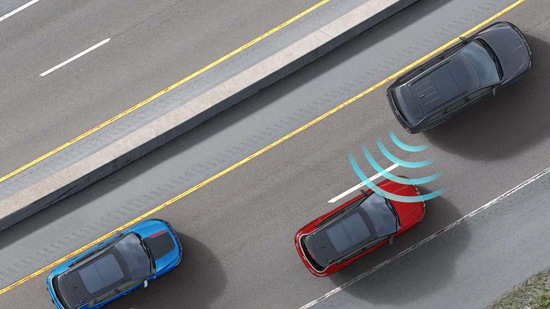 Blind spot warning light