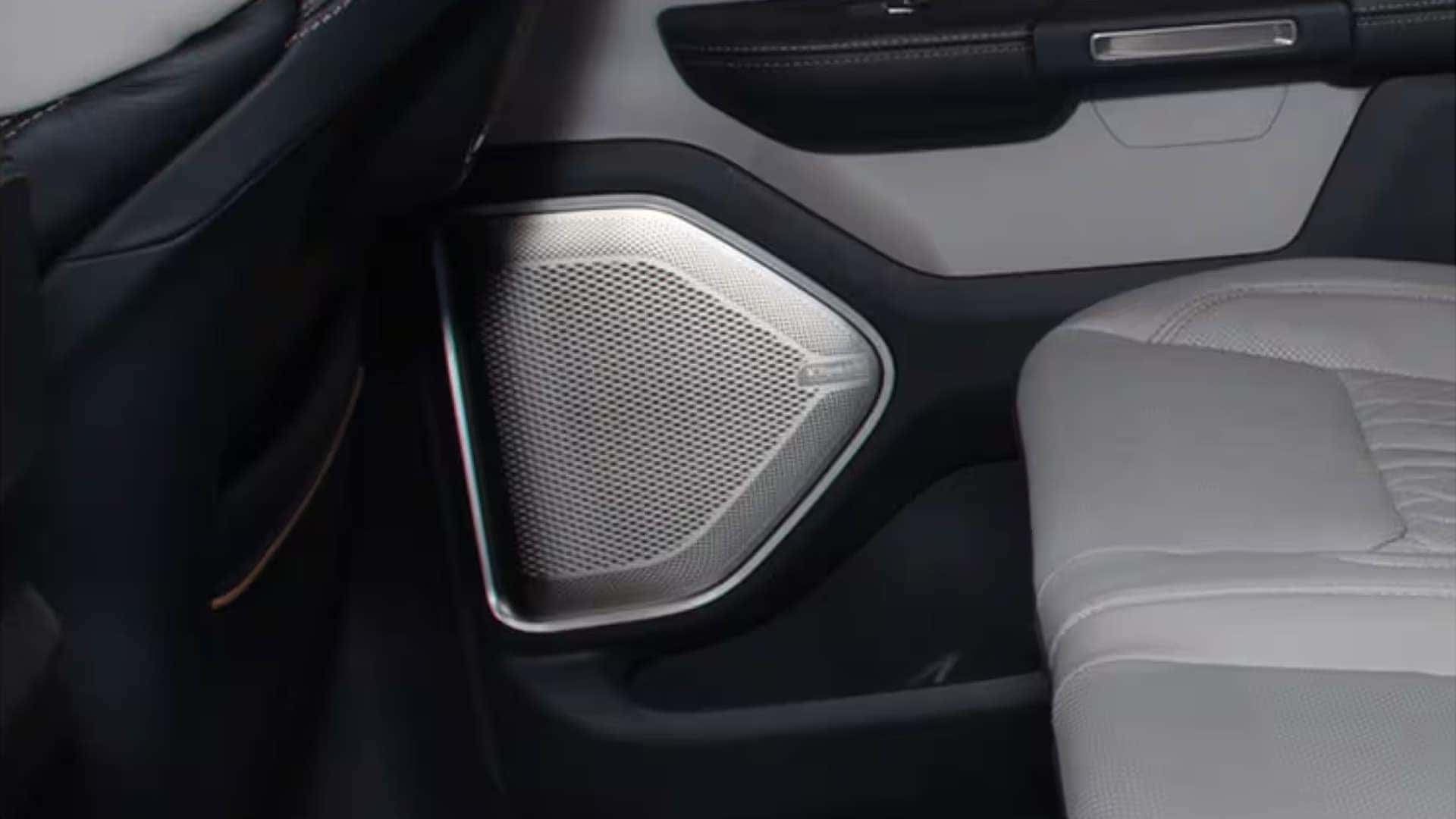 Tungsten trim interior featuring Klipsch Reference Premiere speakers