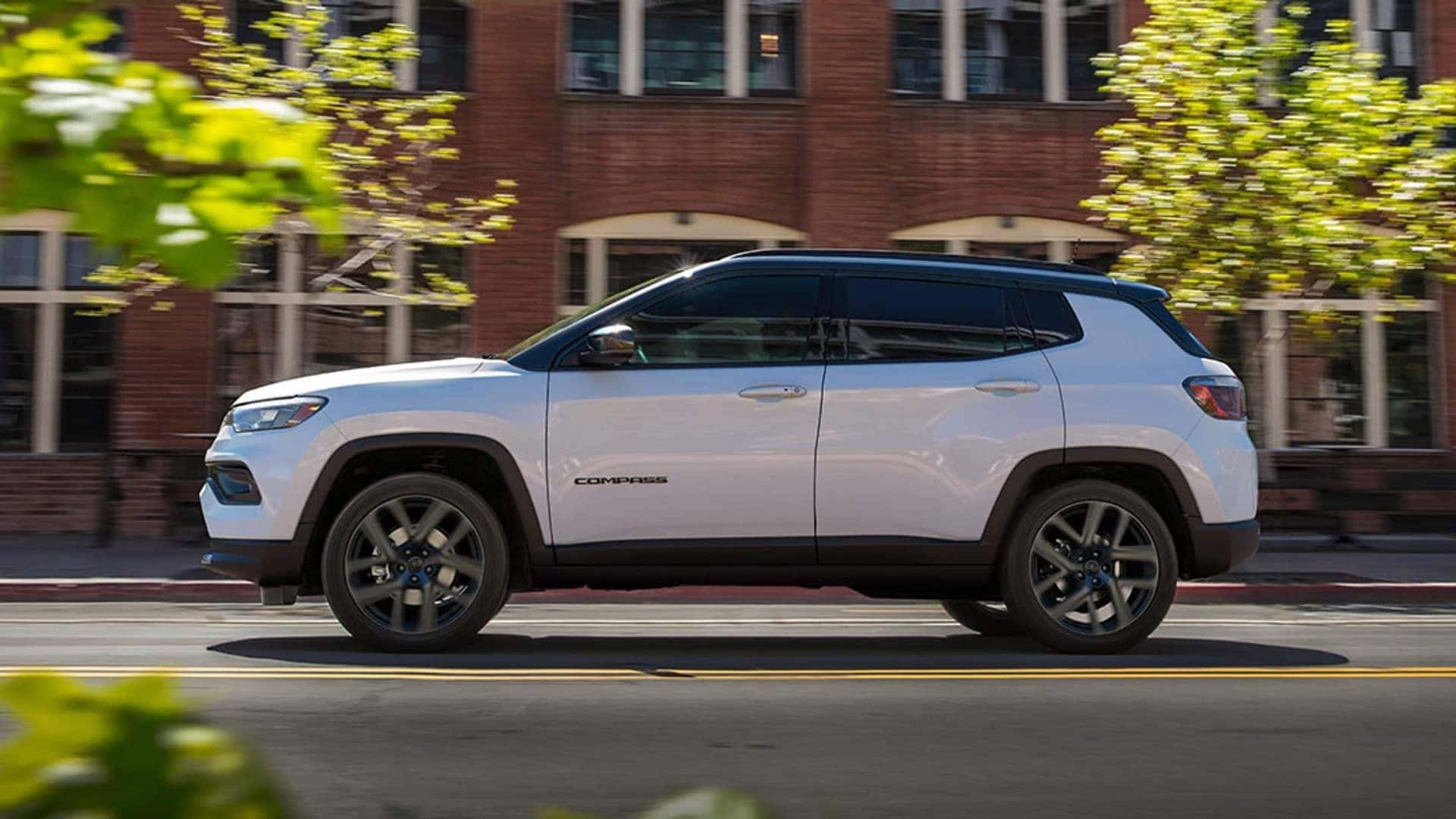 jeep compass parked on street