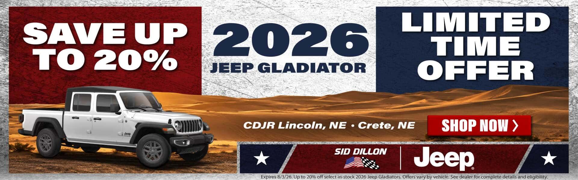 2026 Jeep Gladiators: