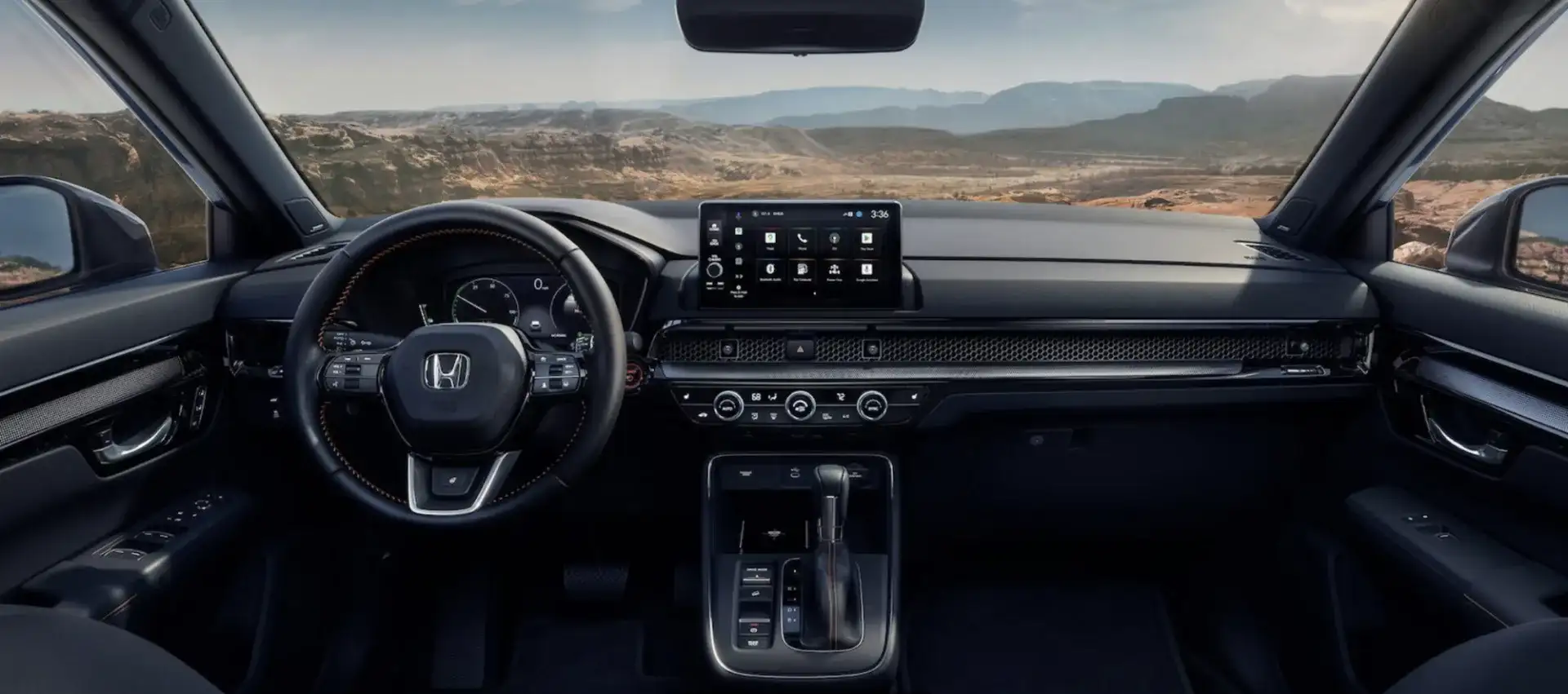 2026 Honda CR-V Sport Touring Hybrid shown with Black Leather