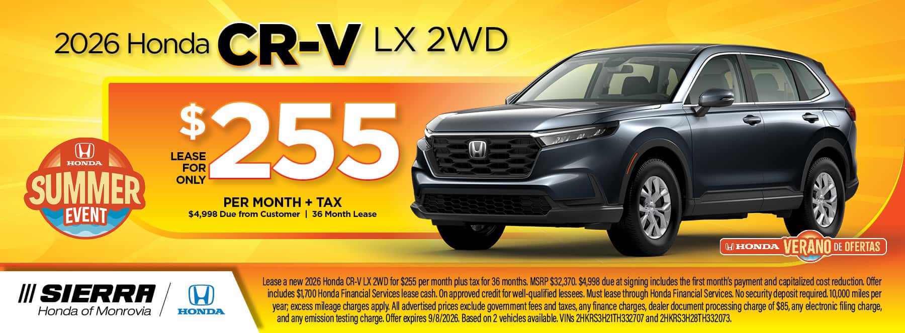 aug CRV lx 2wd