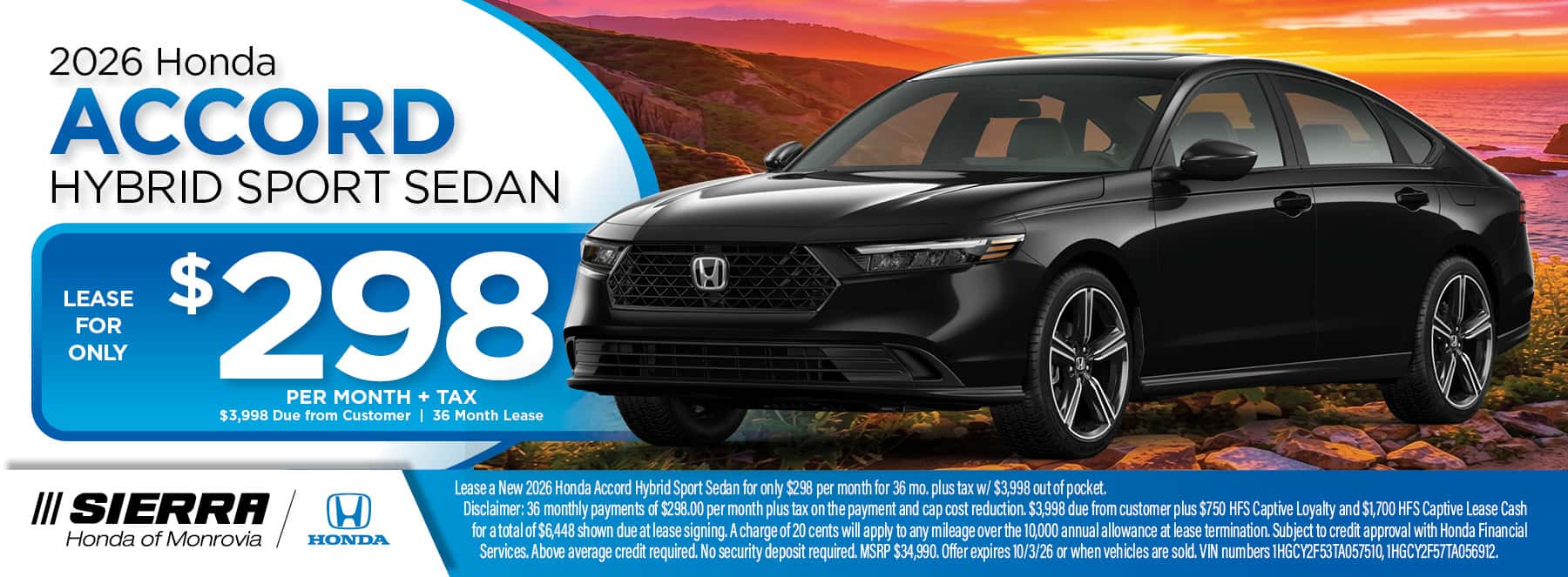 Accord Hybrid Sport Sedan special at Sierra Honda of Monrovia