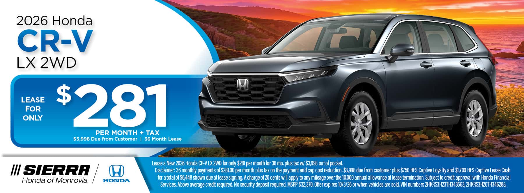 CRV LX September Special