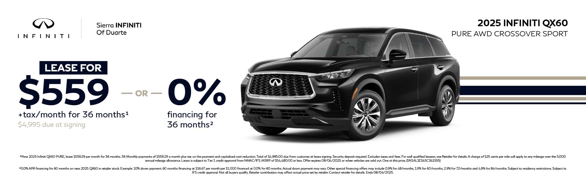 QX60 Desktop Offer