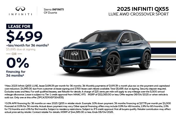 2025 INFINITI QX55 LUXE AWD CROSSOVER Sport