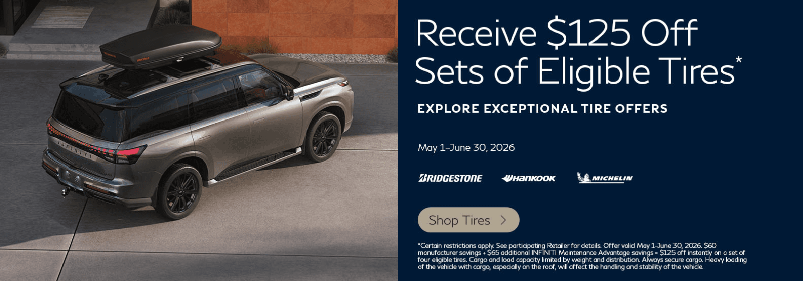 SD INFINITI Tire Offer