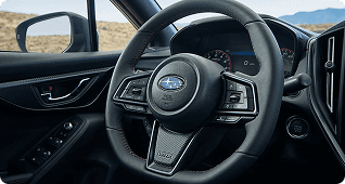 D-Shaped Steering Wheel and 
Quick-Ratio Dual-Pinion Steering