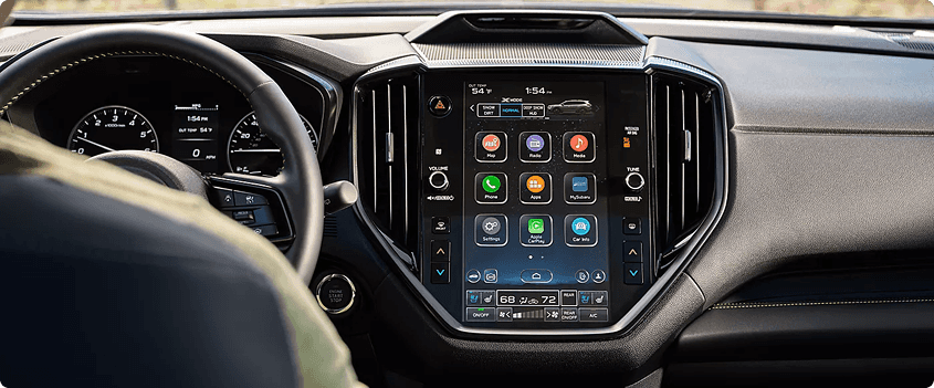 Subaru Multimedia System with Standard Wireless Apple CarPlay and Android Auto