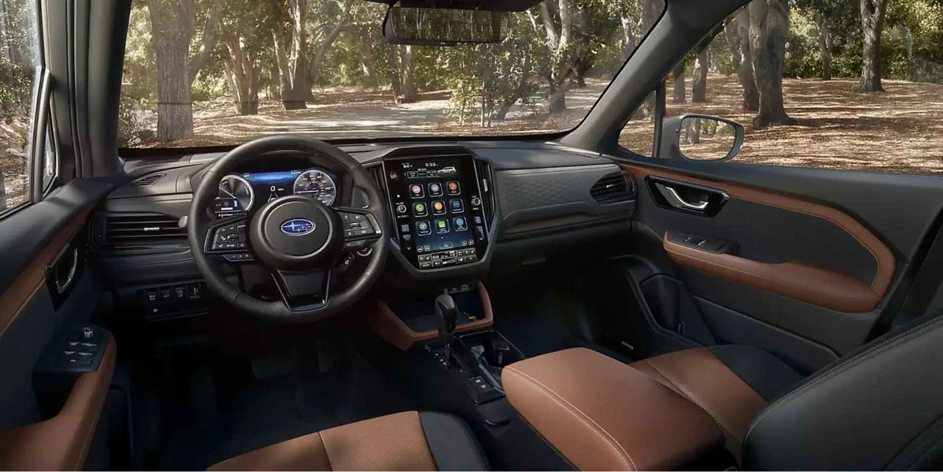 Forester Touring Hybrid interior shown in Touring Brown Leather